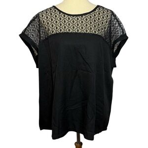 SHEIN Black Boxy Embellished Blouse